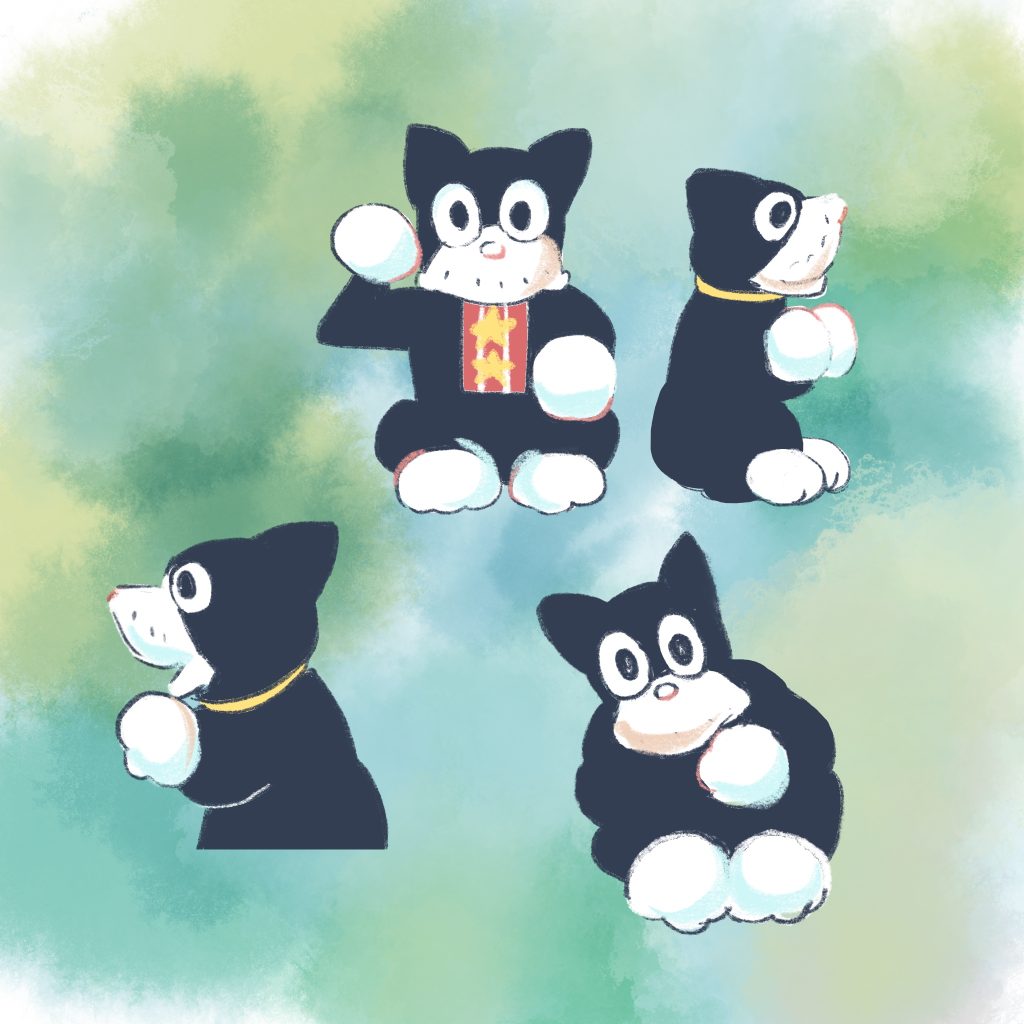 のらくろのいろんなポーズのイラスト